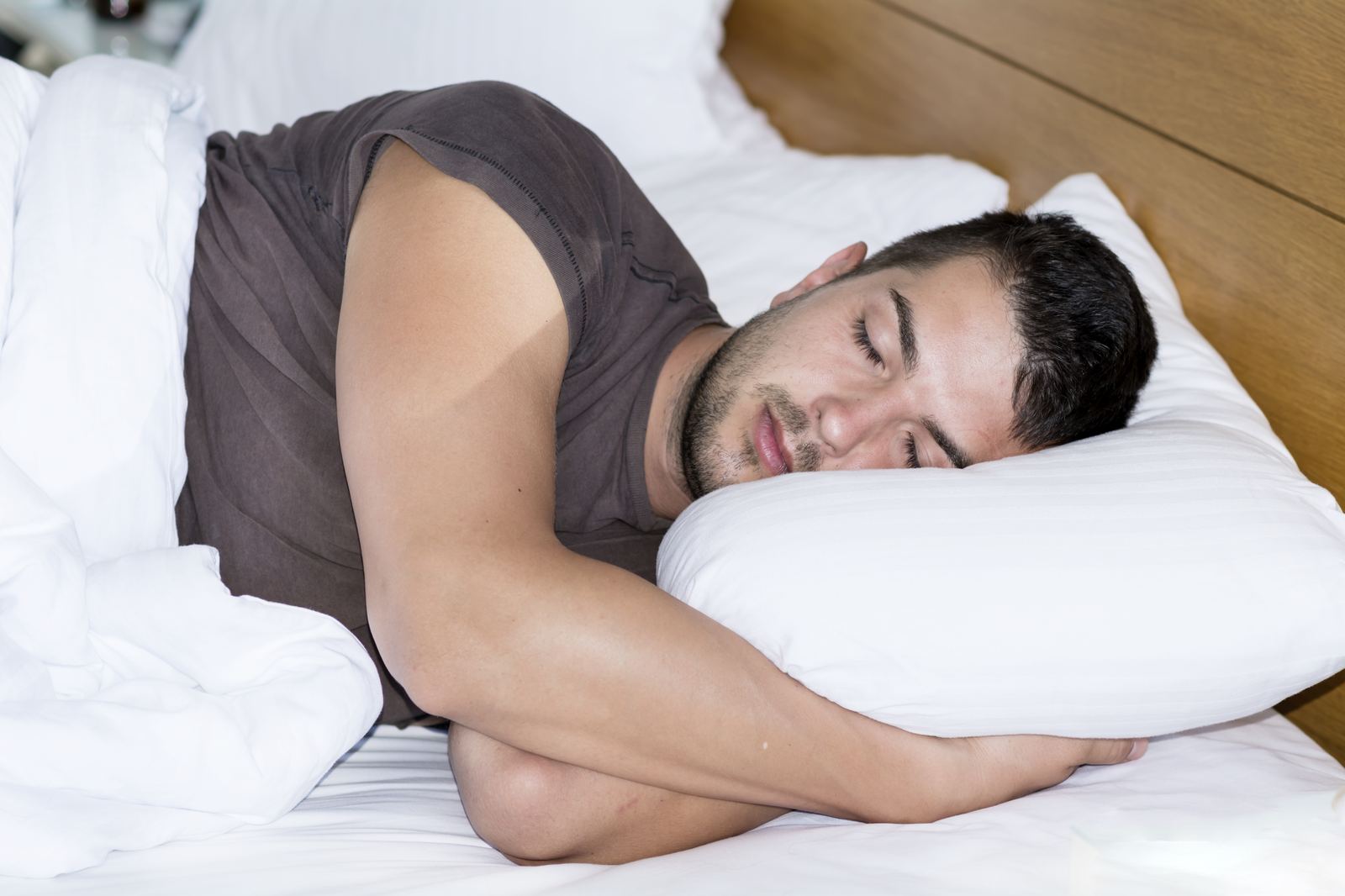 Man resting for sleep and recovery